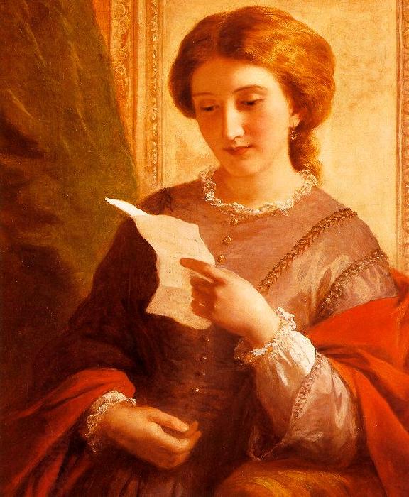 Alfred Chalon Girl Reading a Letter China oil painting art